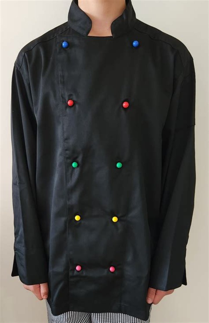 What color are chef buttons?